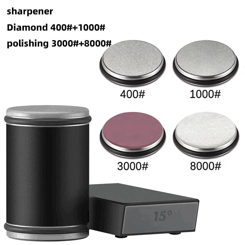 Rolling Knife Sharpener with Diamond Abrasive Wheels and Magnetic Angle Guide - Image 65