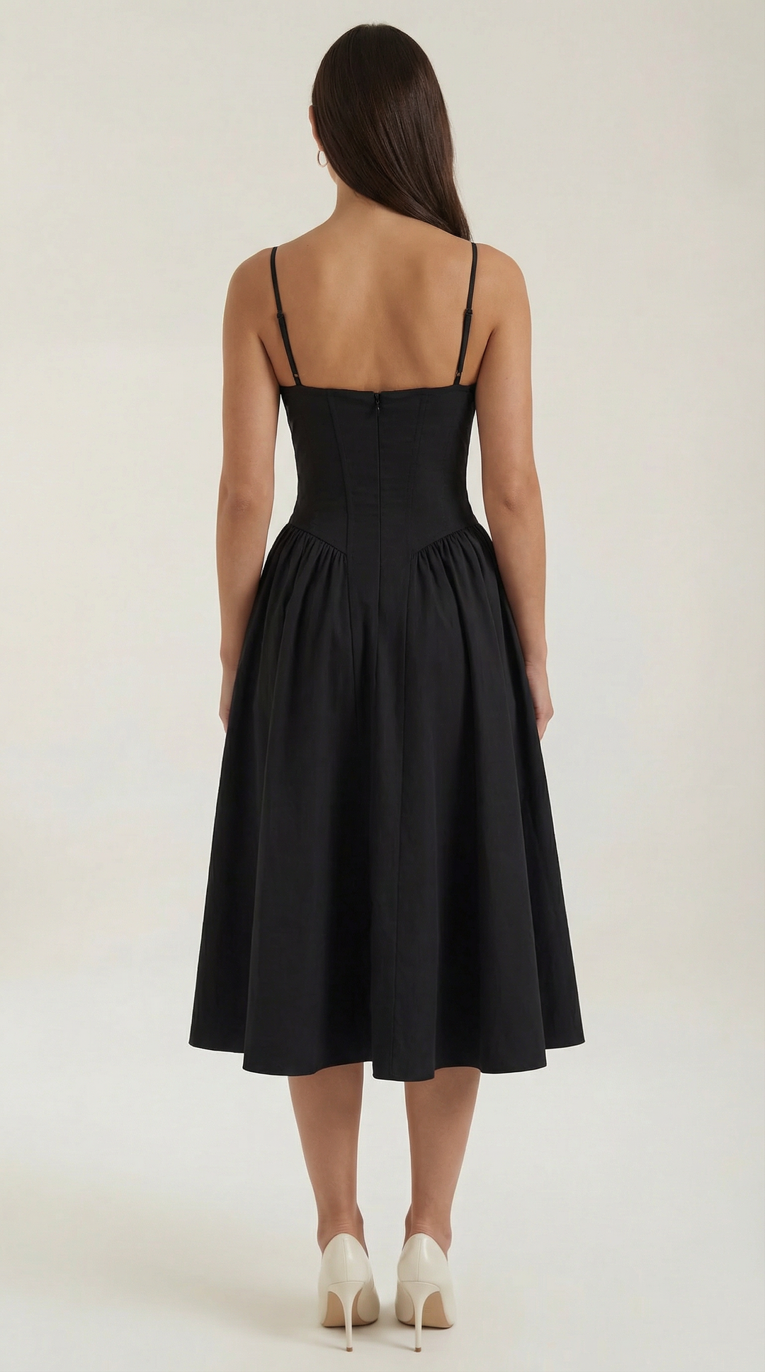 Women's Floral Corset Midi Dress