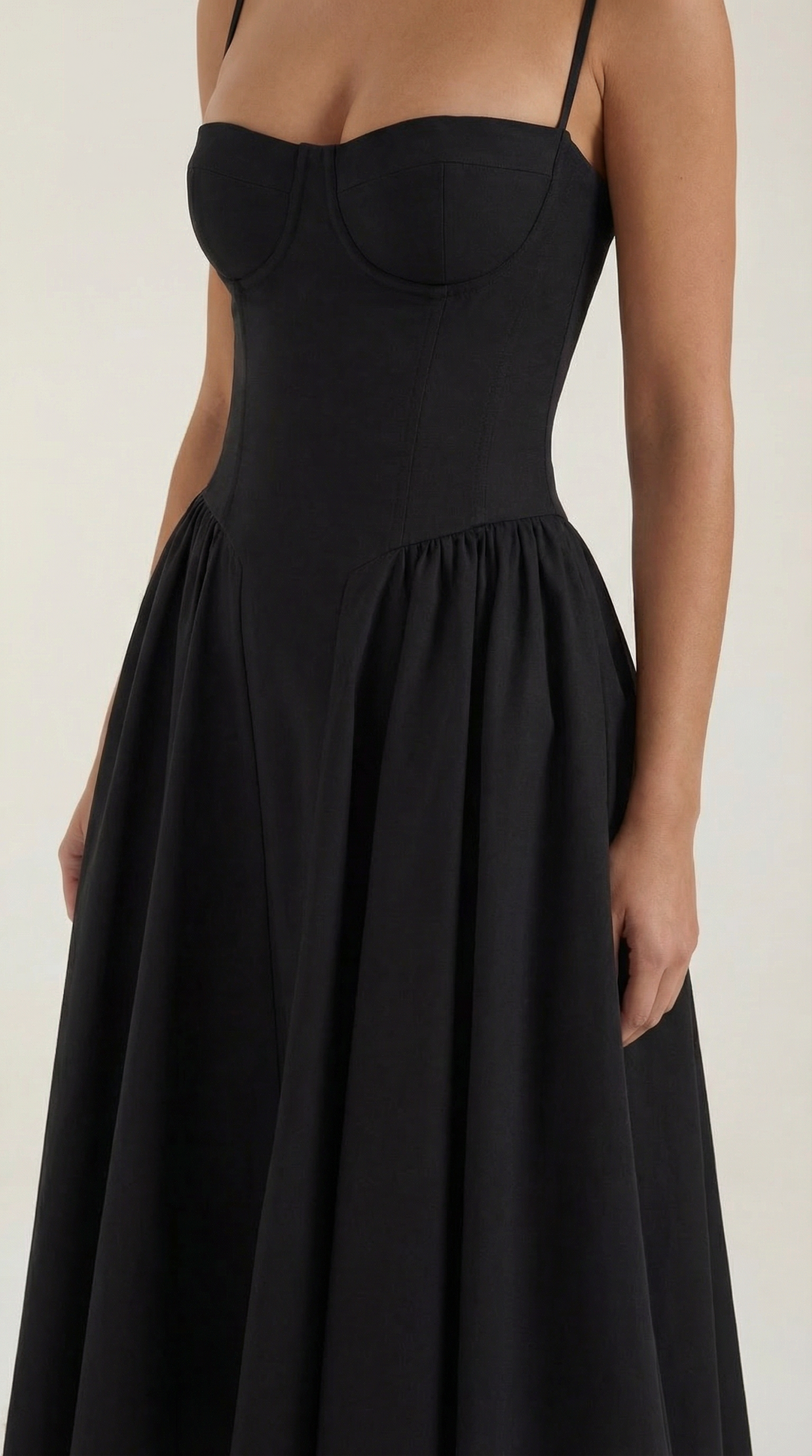 Women's Floral Corset Midi Dress