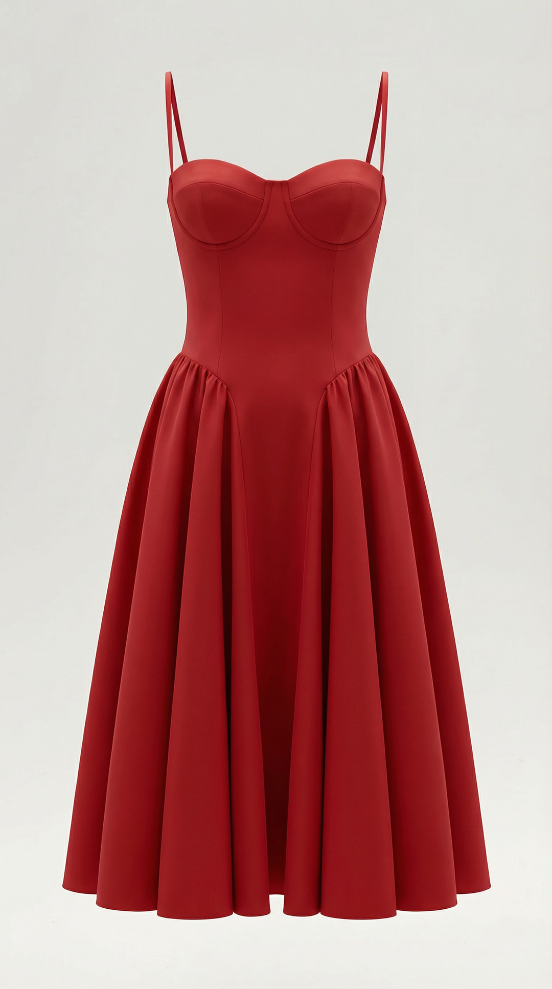 Women's Floral Corset Midi Dress