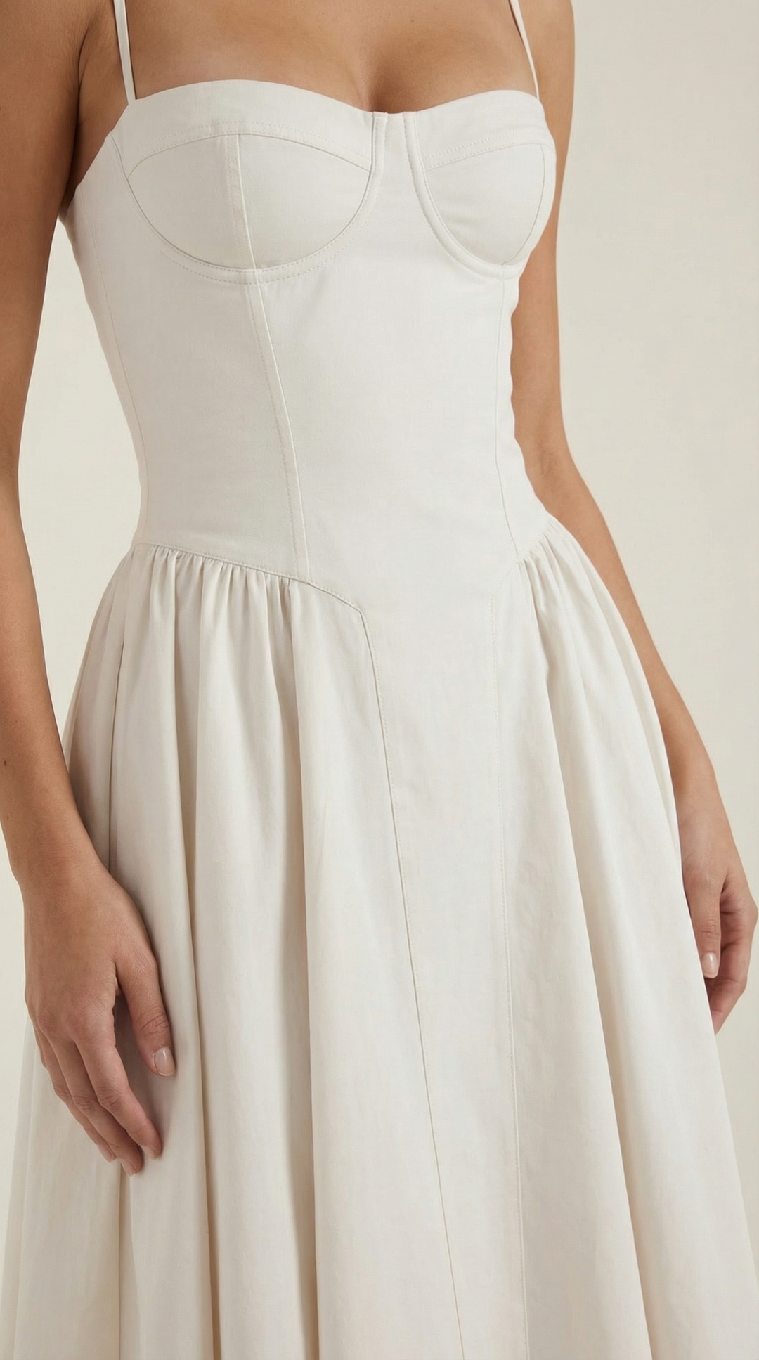 Women's Floral Corset Midi Dress