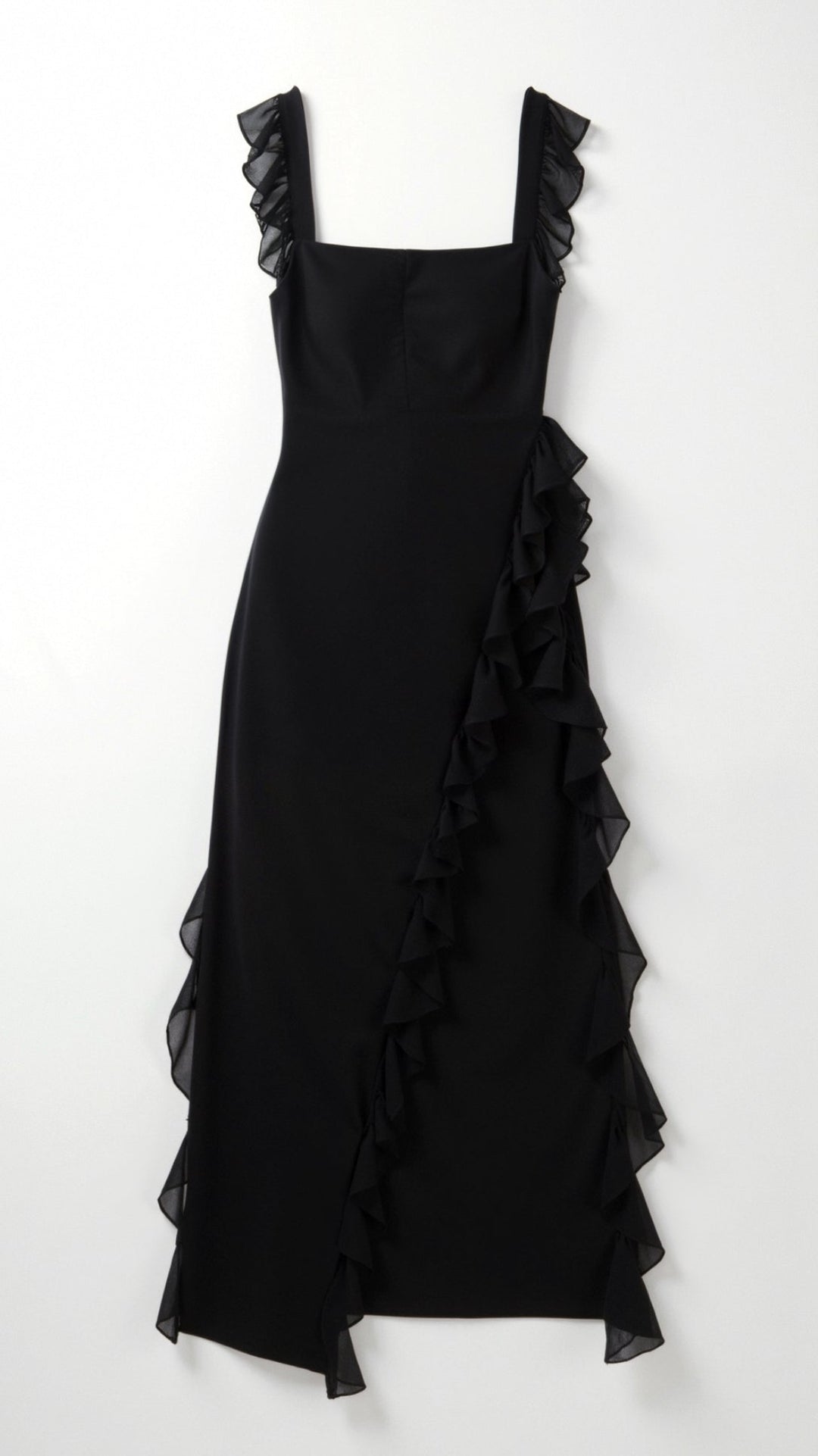 Women's Ruffle Slit Maxi Dress