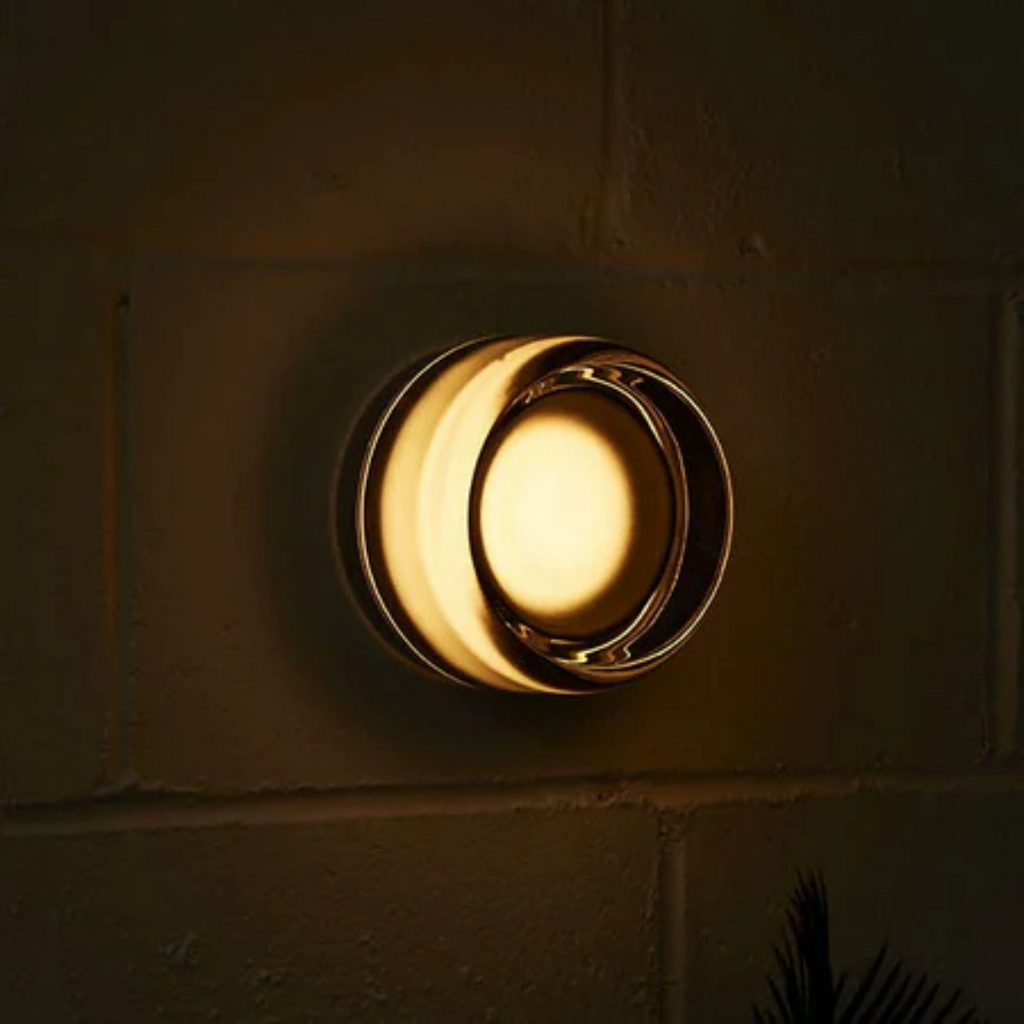 Round LED Wall Sconce with Thick Glass Diffuser Flush Mount Bedroom Light - Image 10