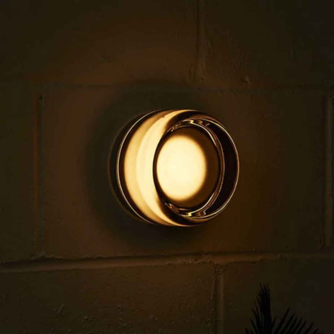 Round LED Wall Sconce with Thick Glass Diffuser Flush Mount Bedroom Light - Image 10