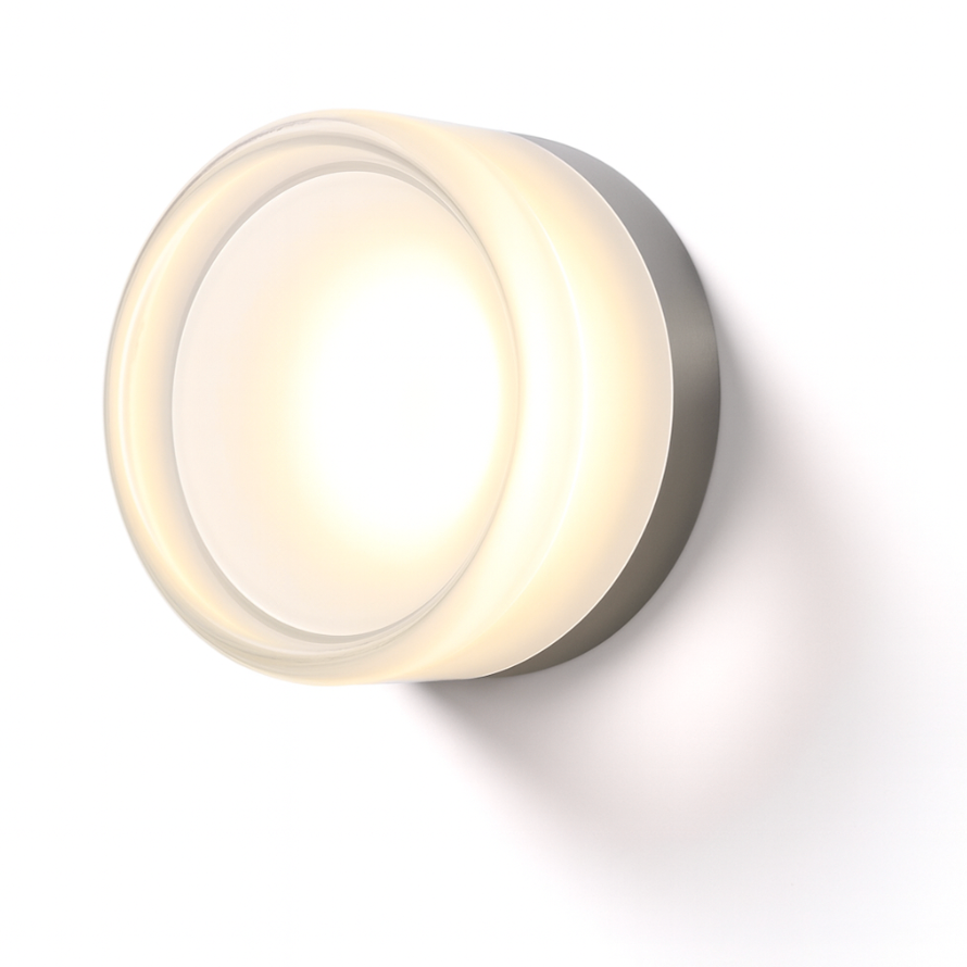 Round LED Wall Sconce with Thick Glass Diffuser Flush Mount Bedroom Light - Image 12