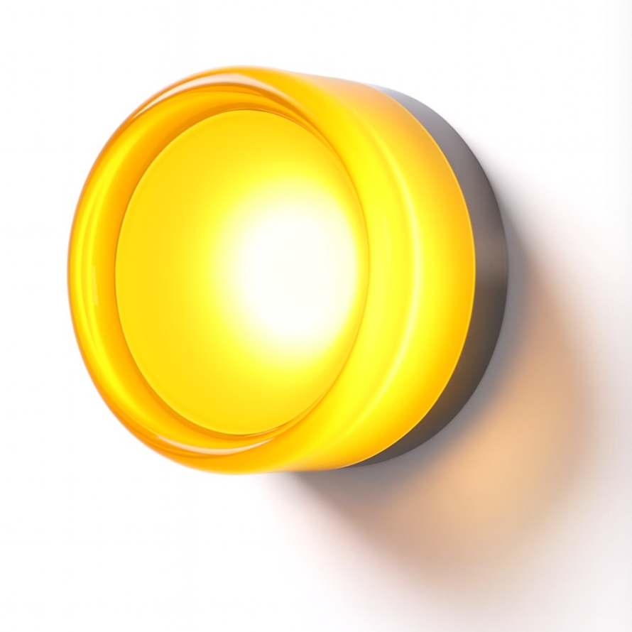 Round LED Wall Sconce with Thick Glass Diffuser Flush Mount Bedroom Light - Image 13