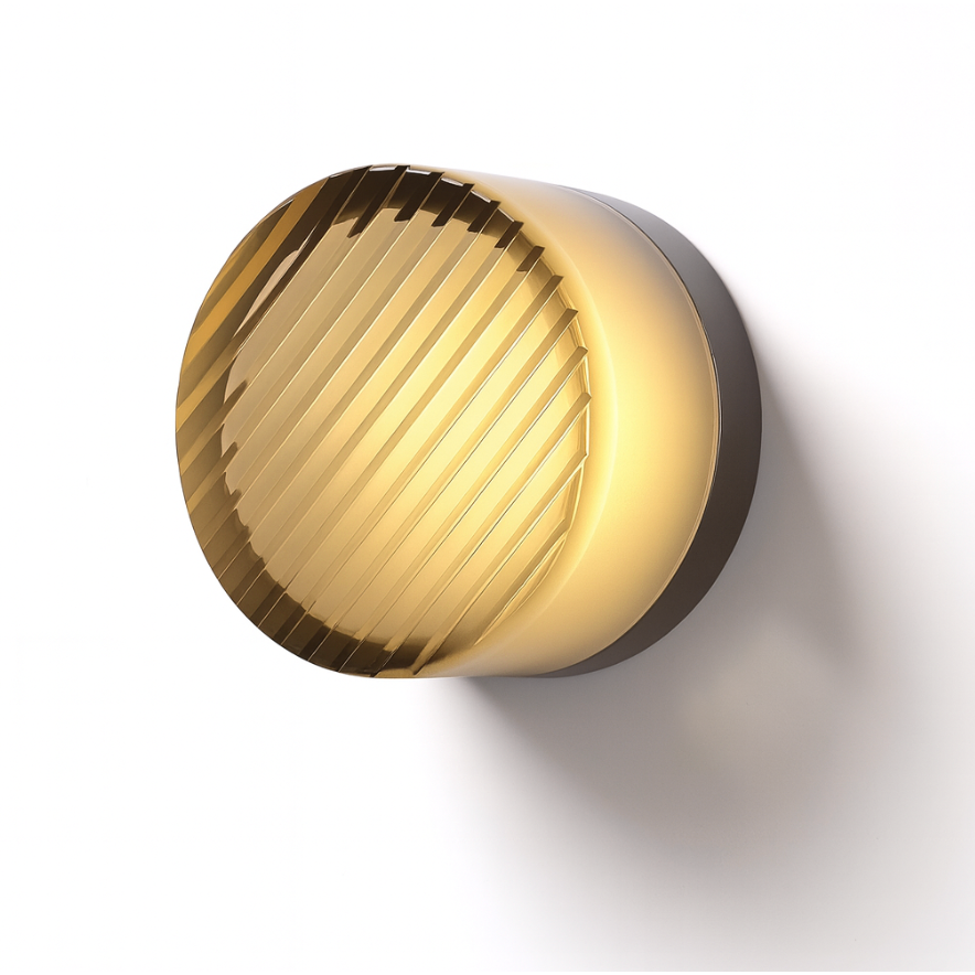 Round LED Wall Sconce with Thick Glass Diffuser Flush Mount Bedroom Light - Image 14