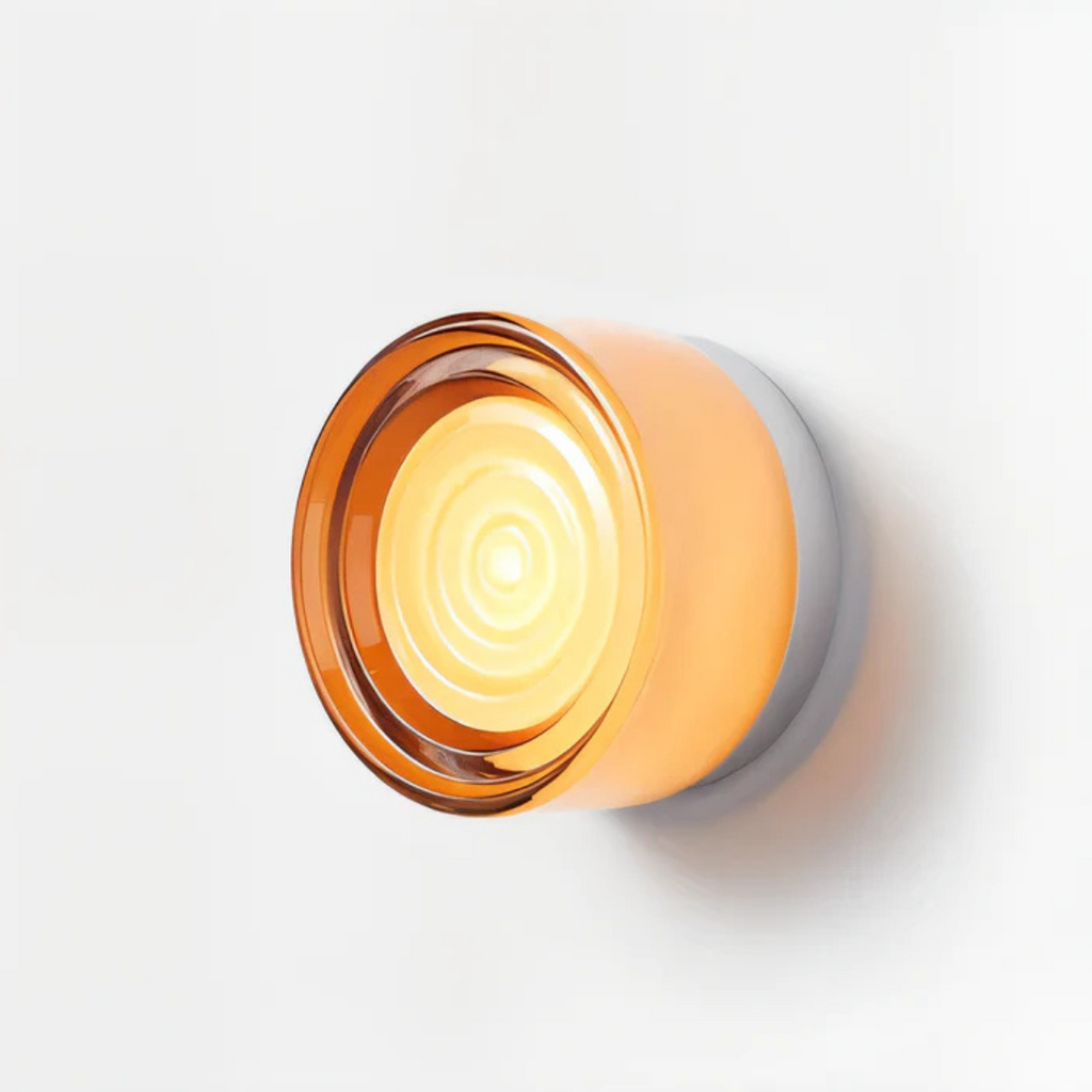 Round LED Wall Sconce with Thick Glass Diffuser Flush Mount Bedroom Light - Image 19