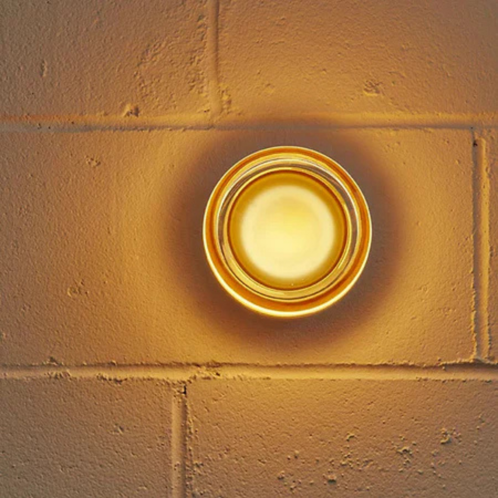 Round LED Wall Sconce with Thick Glass Diffuser Flush Mount Bedroom Light - Image 9