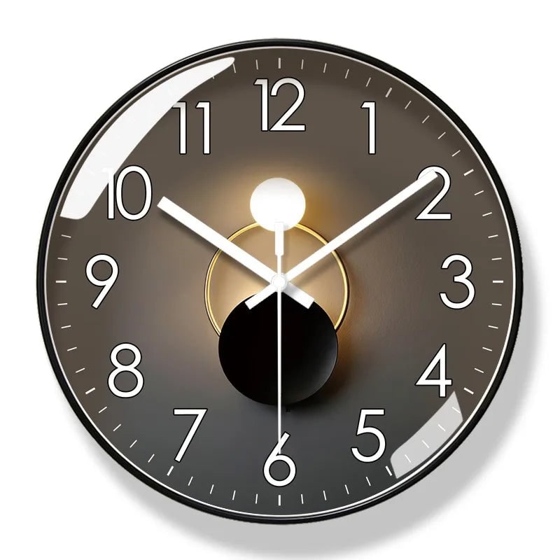 Round Wall Clock with Minimalist Design Silent Mechanism and Artistic Dial - Image 2