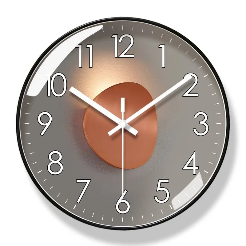 Round Wall Clock with Minimalist Design Silent Mechanism and Artistic Dial - Image 3