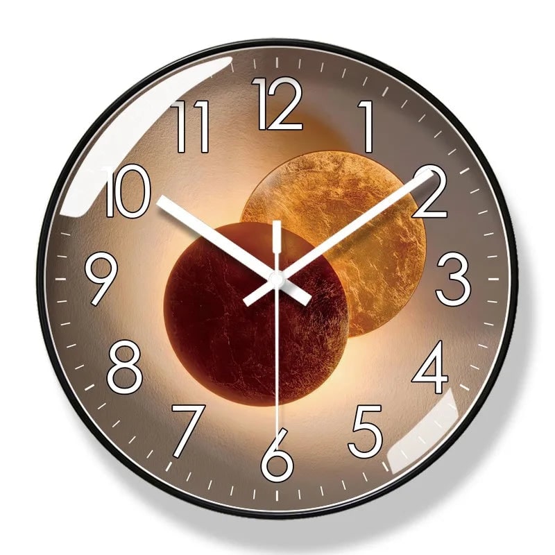Round Wall Clock with Minimalist Design Silent Mechanism and Artistic Dial - Image 5