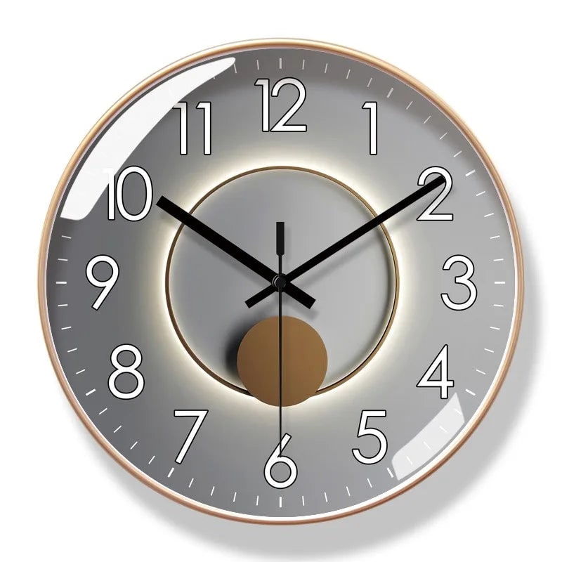 Round Wall Clock with Minimalist Design Silent Mechanism and Artistic Dial - Image 6
