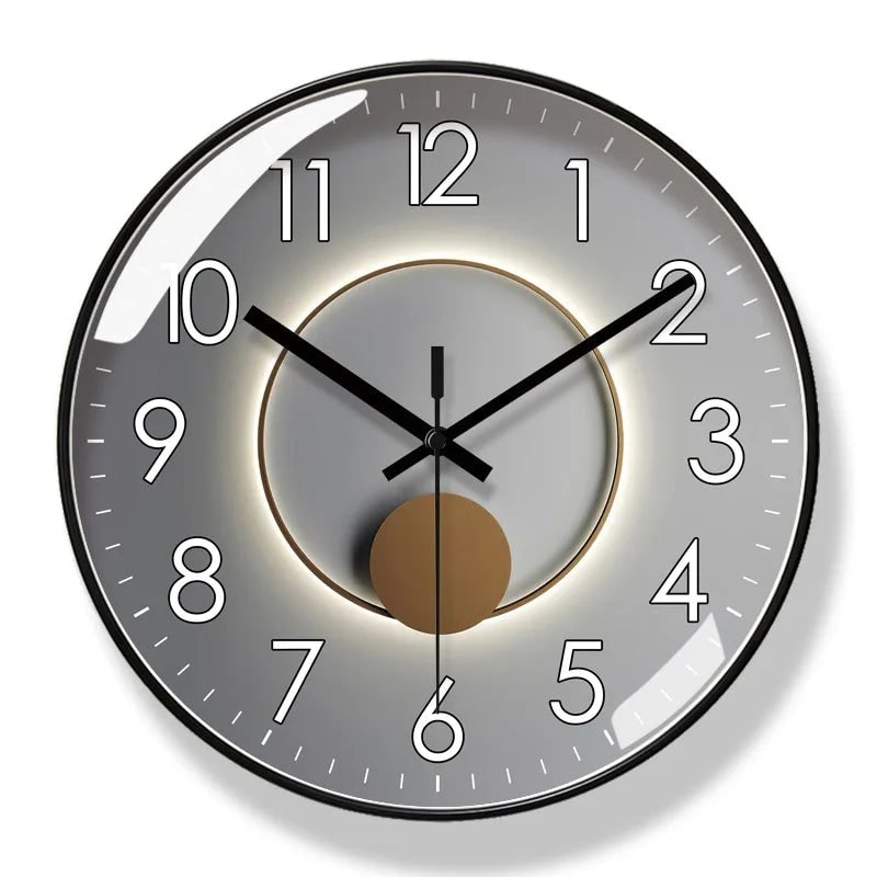 Round Wall Clock with Minimalist Design Silent Mechanism and Artistic Dial - Image 7