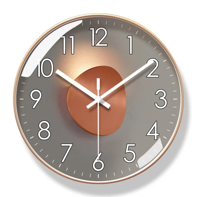 Round Wall Clock with Minimalist Design Silent Mechanism and Artistic Dial - Image 8