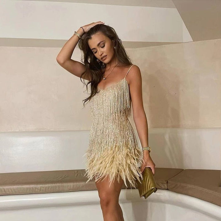 Sequined Mini Summer Dress
