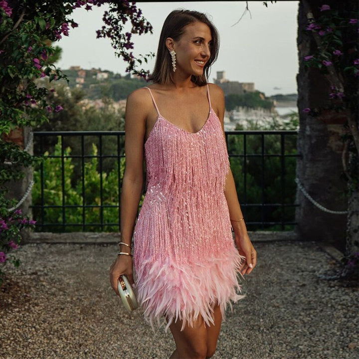 Sequined Mini Summer Dress