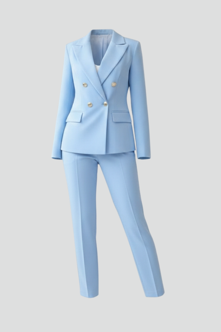 Women's Double-Breasted Suit Set