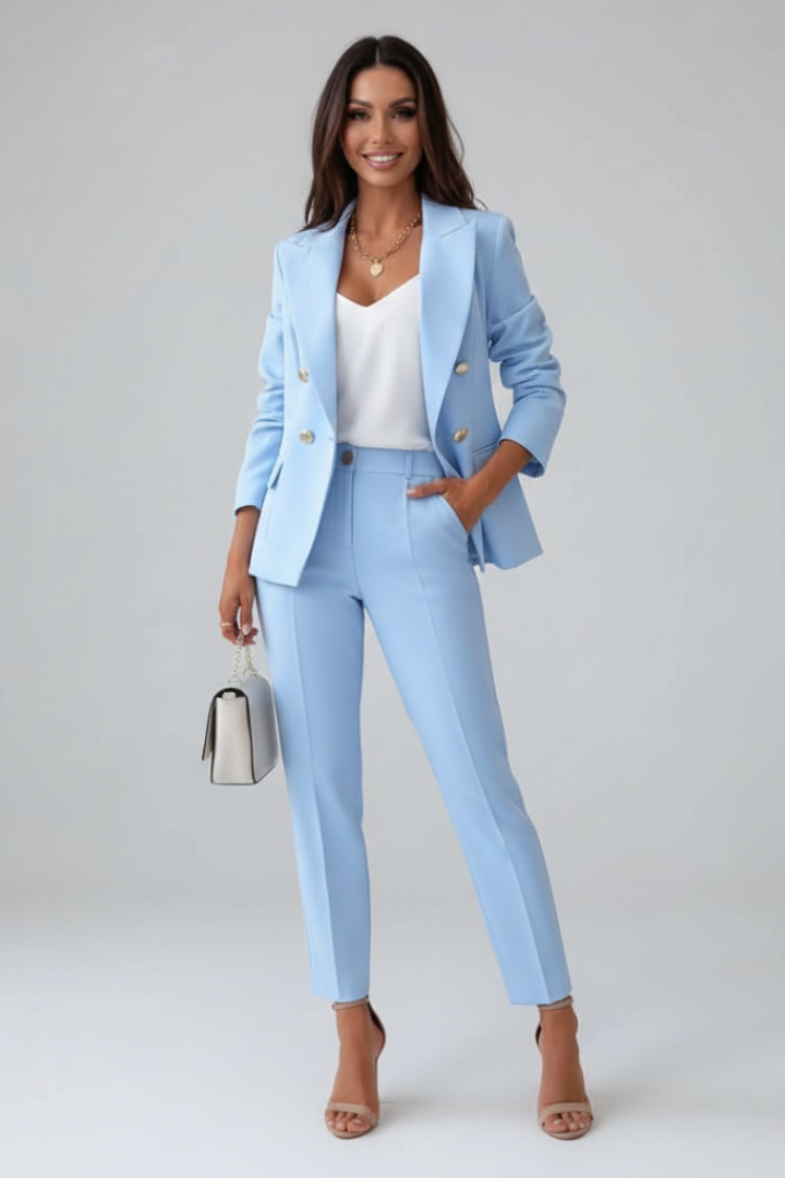 Women's Double-Breasted Suit Set