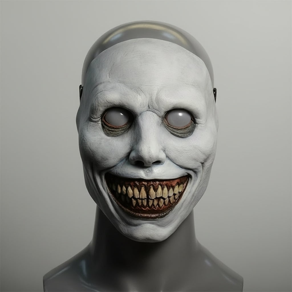Scary Halloween Mask with LED Light Up Eyes and Adjustable Strap for Creepy Costume - Image 1