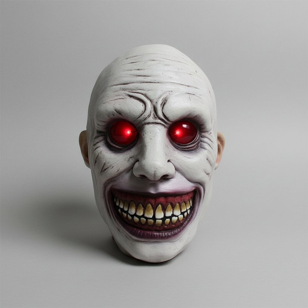 Scary Halloween Mask with LED Light Up Eyes and Adjustable Strap for Creepy Costume - Image 11