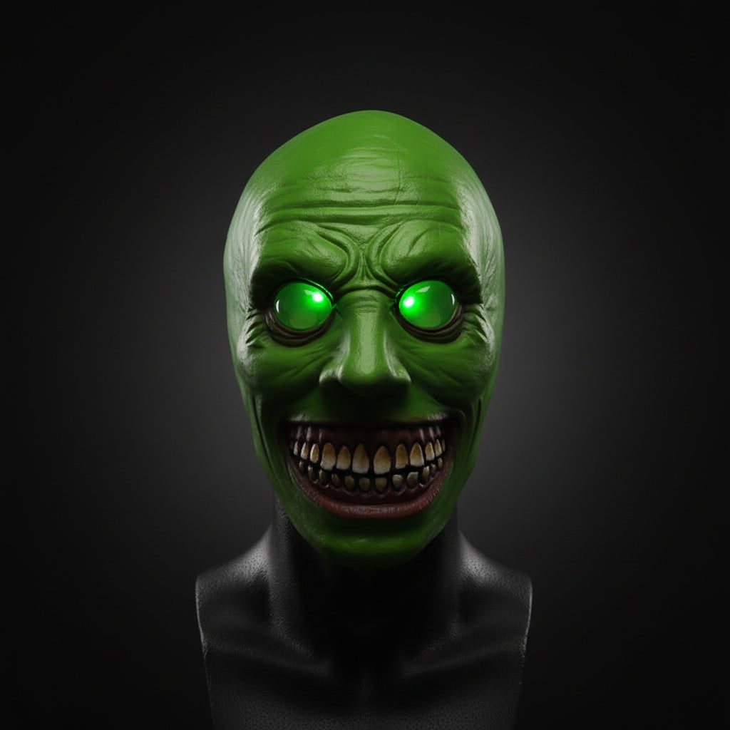 Scary Halloween Mask with LED Light Up Eyes and Adjustable Strap for Creepy Costume - Image 8