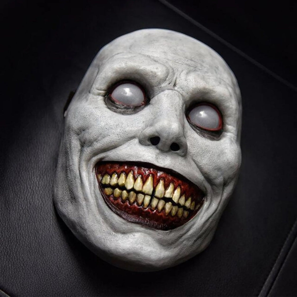 Scary Halloween Mask with Sharp Teeth Creepy Latex Demon Face for Costume Parties - Image 4