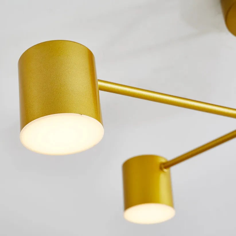 Semi Flush Ceiling Light Fixture with 6 Adjustable and Modern Geometric Design - Image 4
