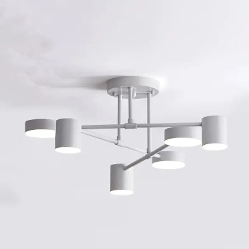 Semi Flush Ceiling Light Fixture with 6 Adjustable and Modern Geometric Design - Image 5