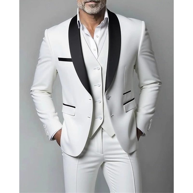Men's Shawl Lapel Three Piece Suit