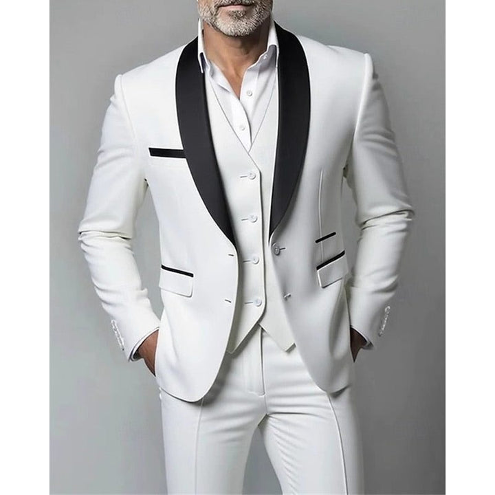 Men's Shawl Lapel Three Piece Suit
