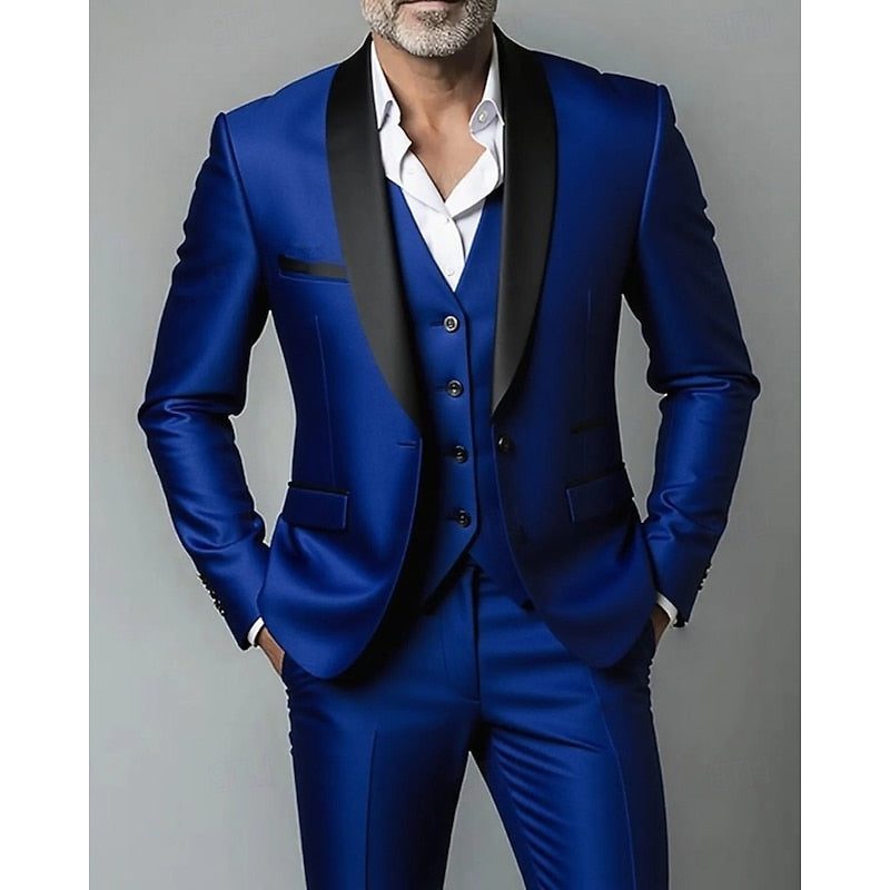 Men's Shawl Lapel Three Piece Suit