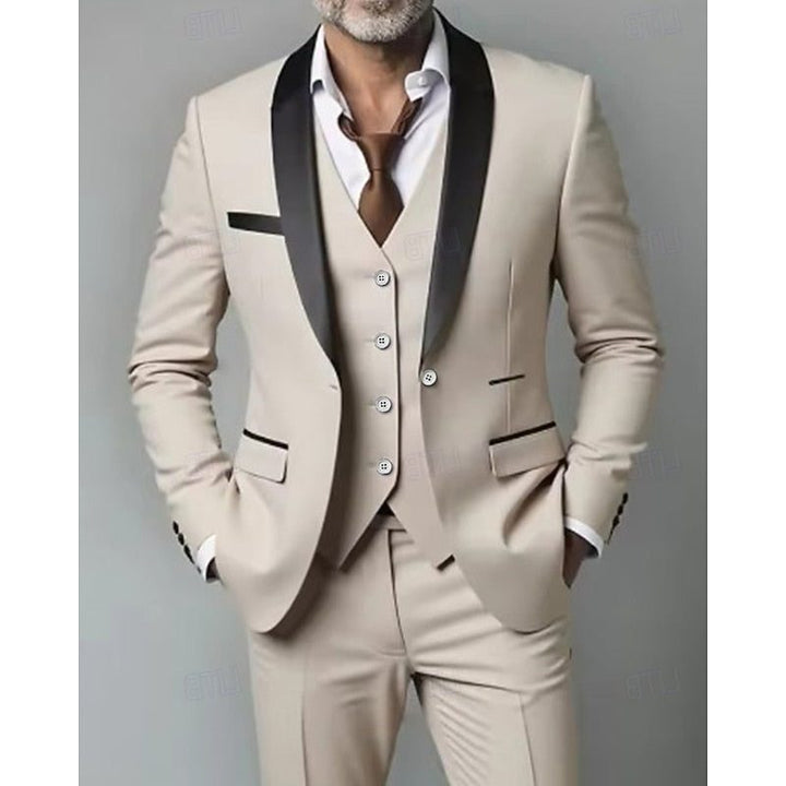 Men's Shawl Lapel Three Piece Suit