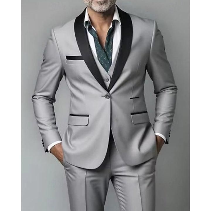 Men's Shawl Lapel Three Piece Suit