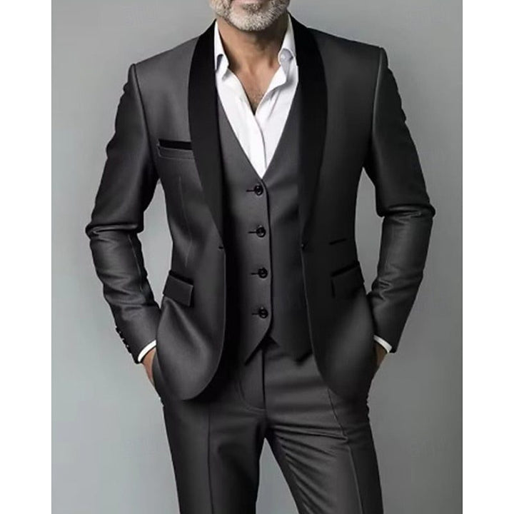 Men's Shawl Lapel Three Piece Suit