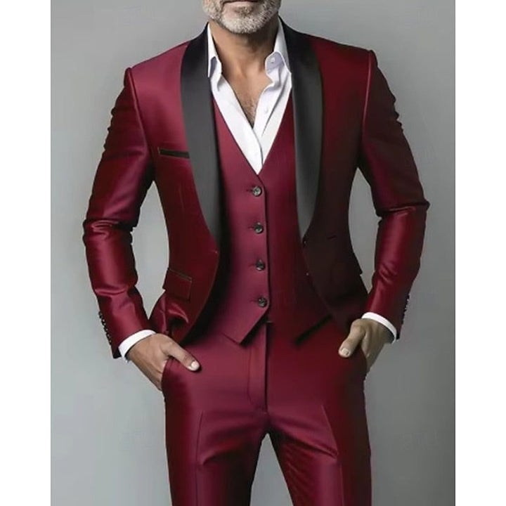 Men's Shawl Lapel Three Piece Suit