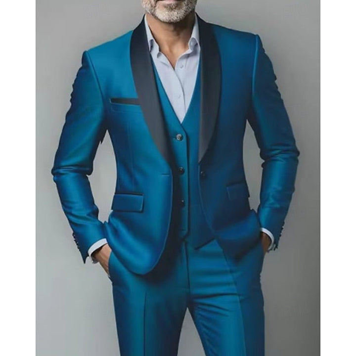 Men's Shawl Lapel Three Piece Suit