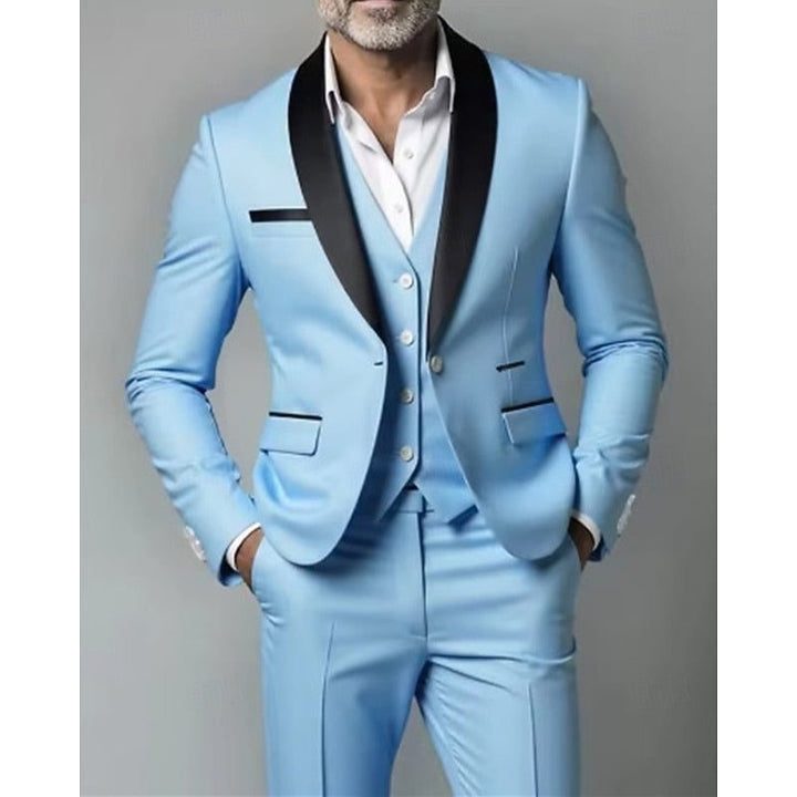Men's Shawl Lapel Three Piece Suit
