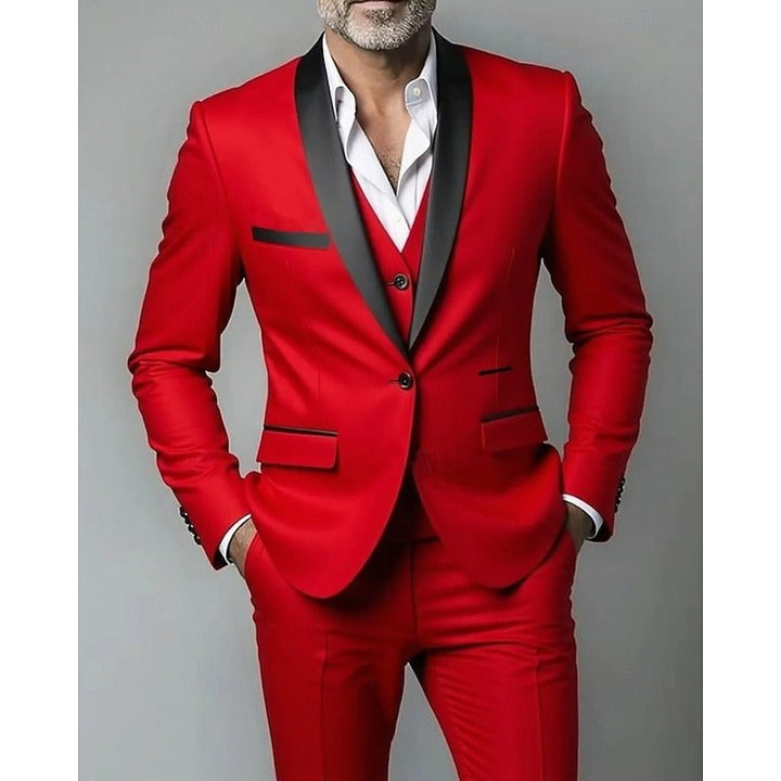 Men's Shawl Lapel Three Piece Suit