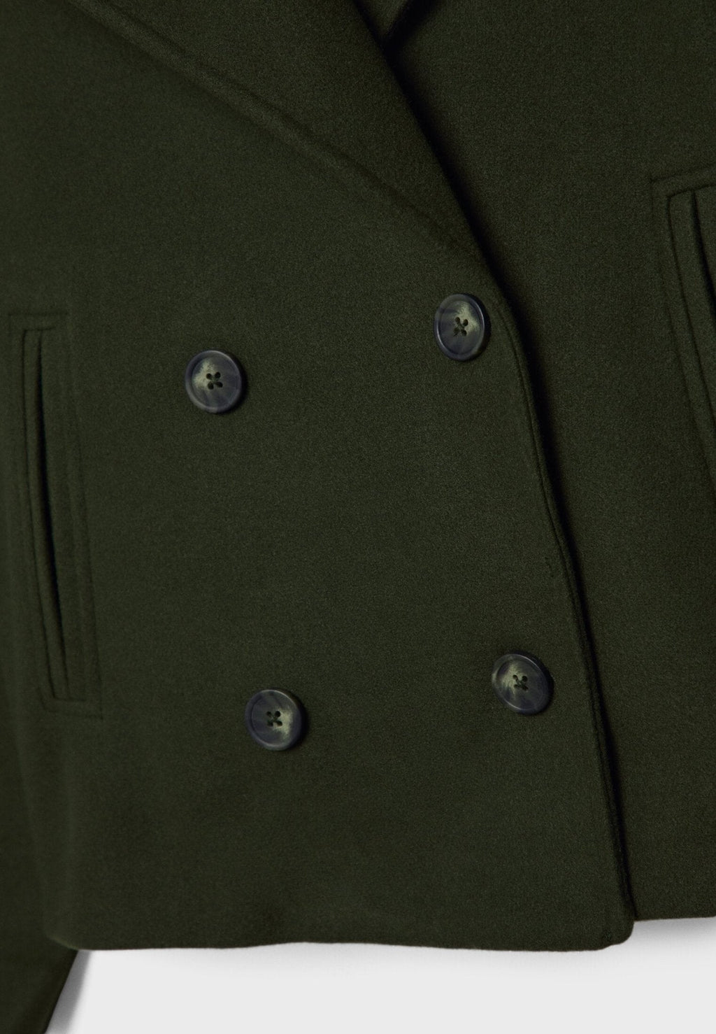 Manteau court croisé pour femme avec revers