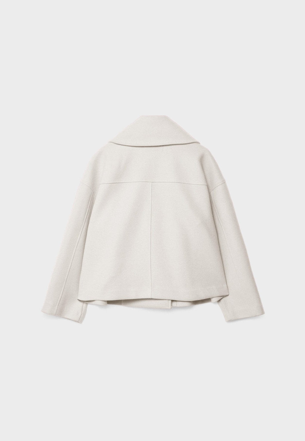 Manteau court croisé pour femme avec revers