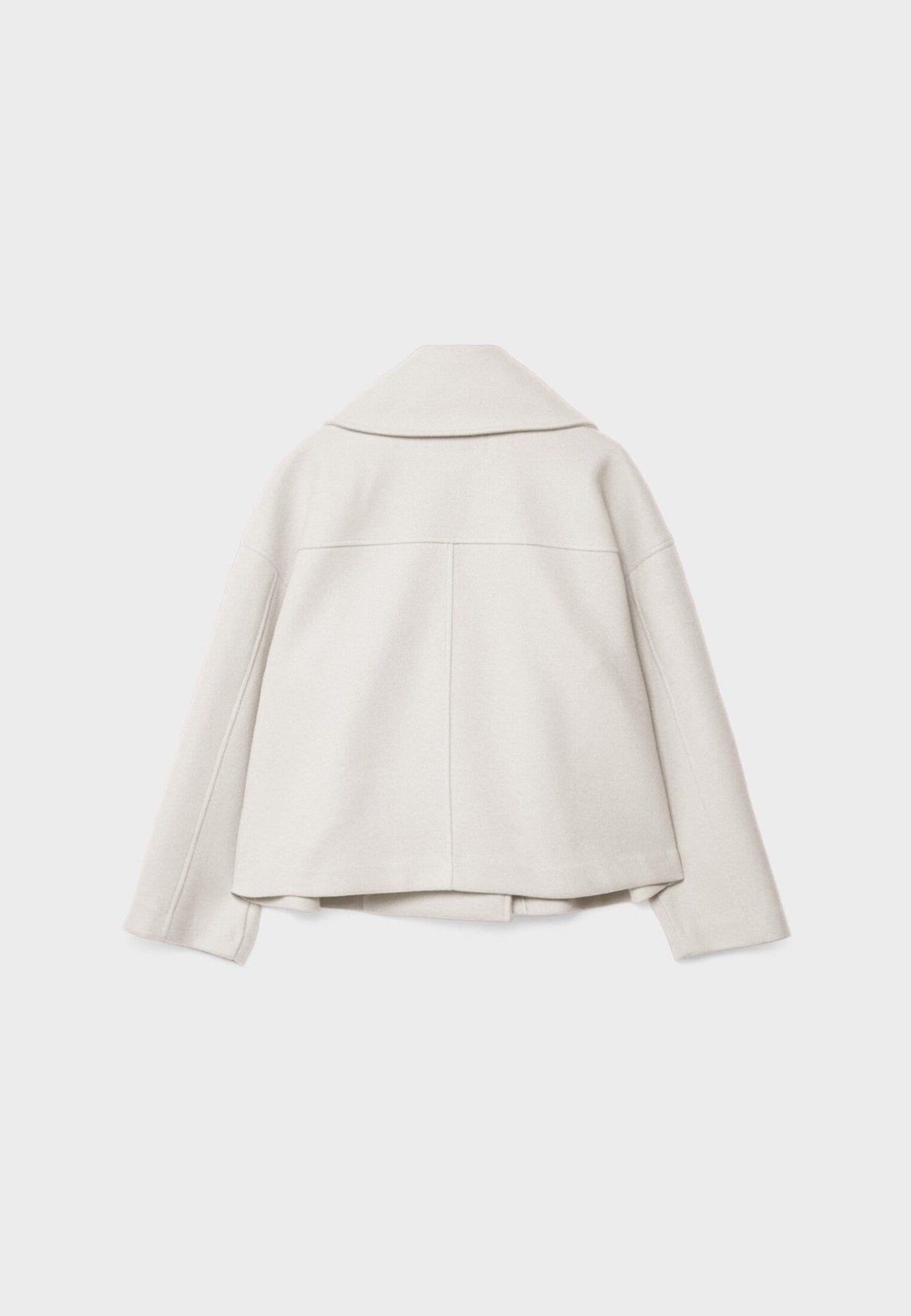 Manteau court croisé pour femme avec revers