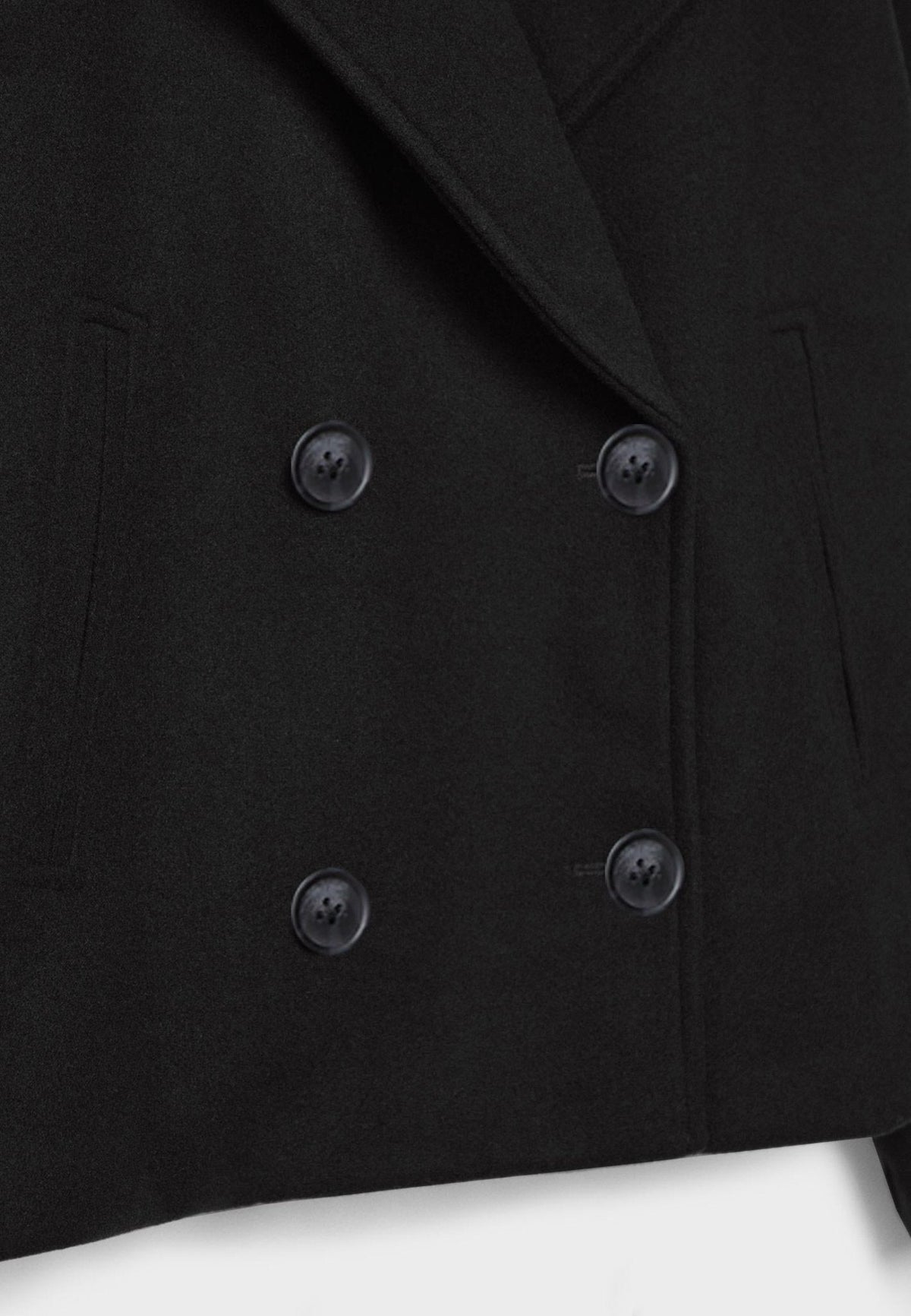 Manteau court croisé pour femme avec revers