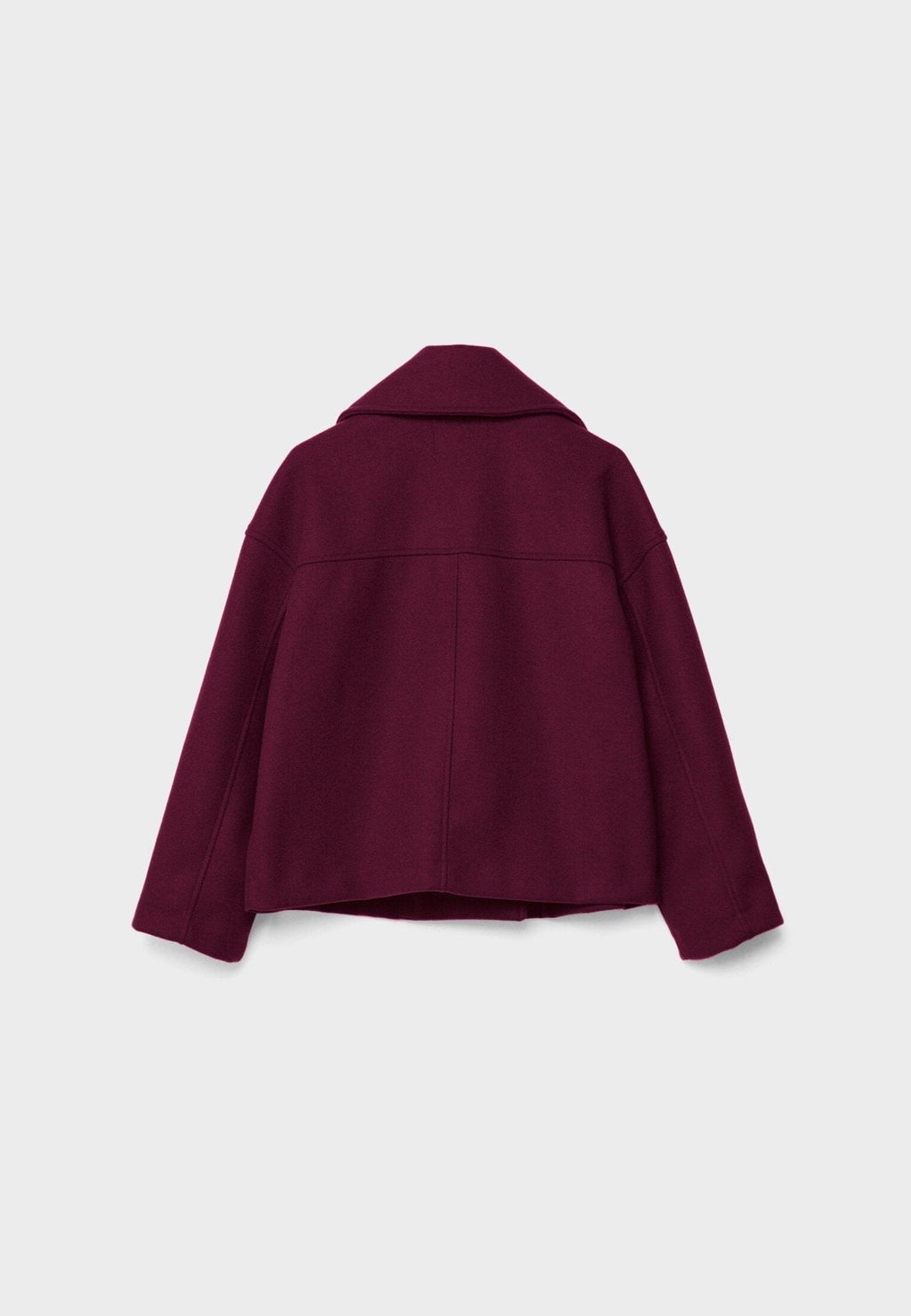 Manteau court croisé pour femme avec revers