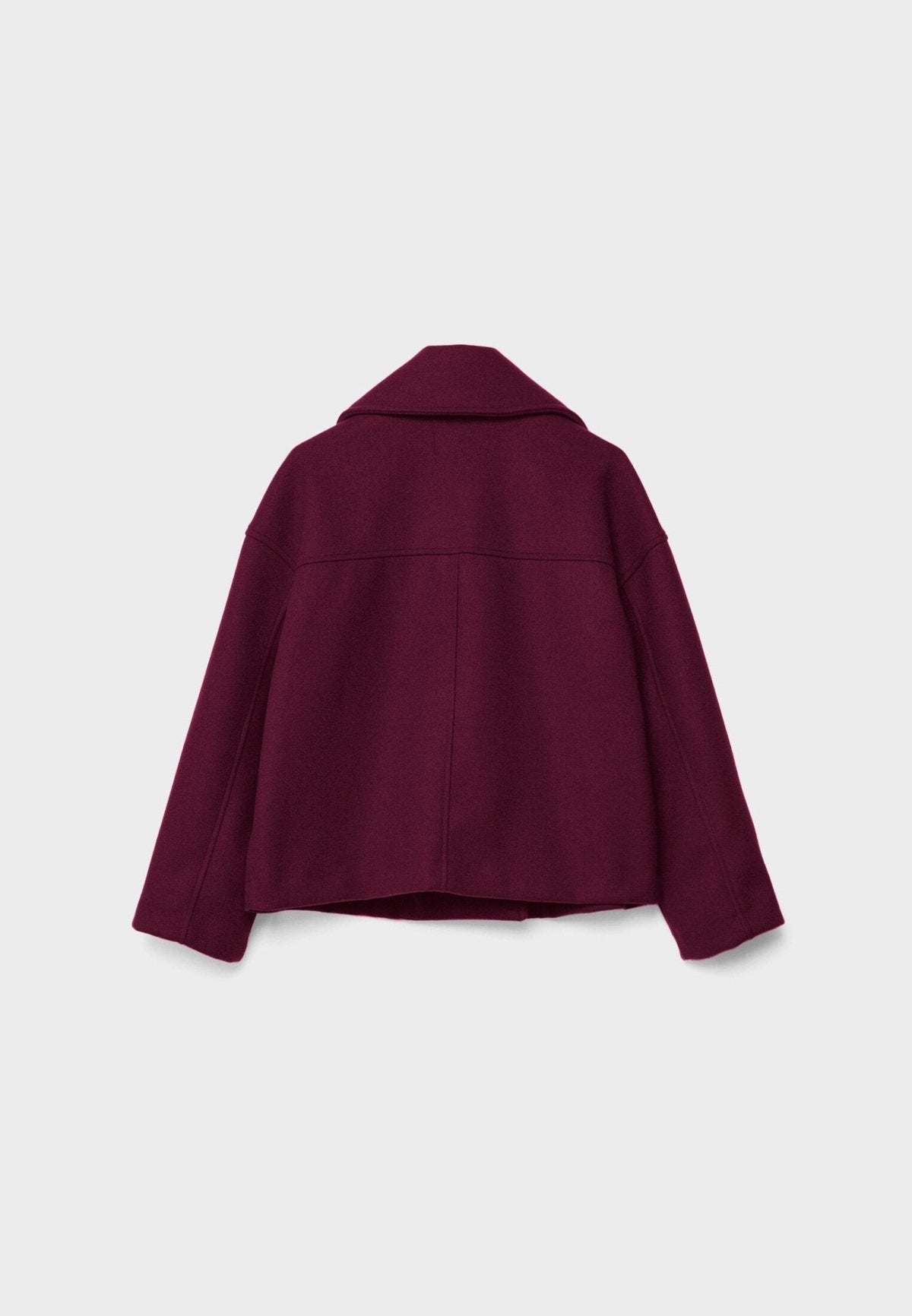 Manteau court croisé pour femme avec revers