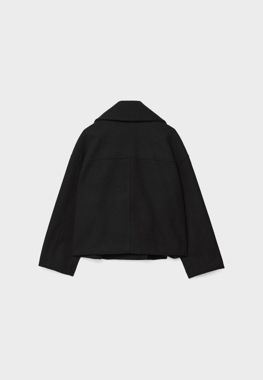 Manteau court croisé pour femme avec revers