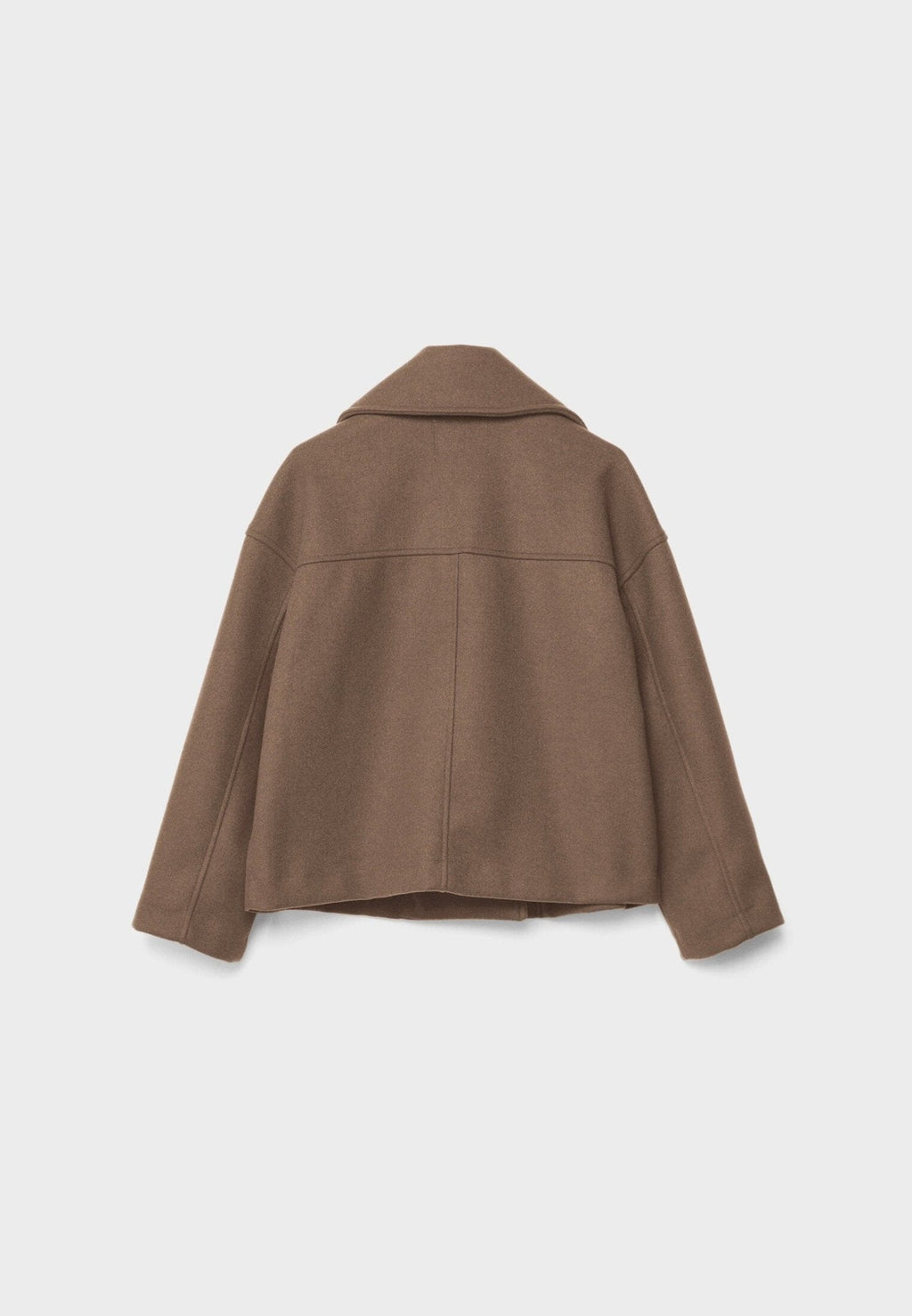 Manteau court croisé pour femme avec revers