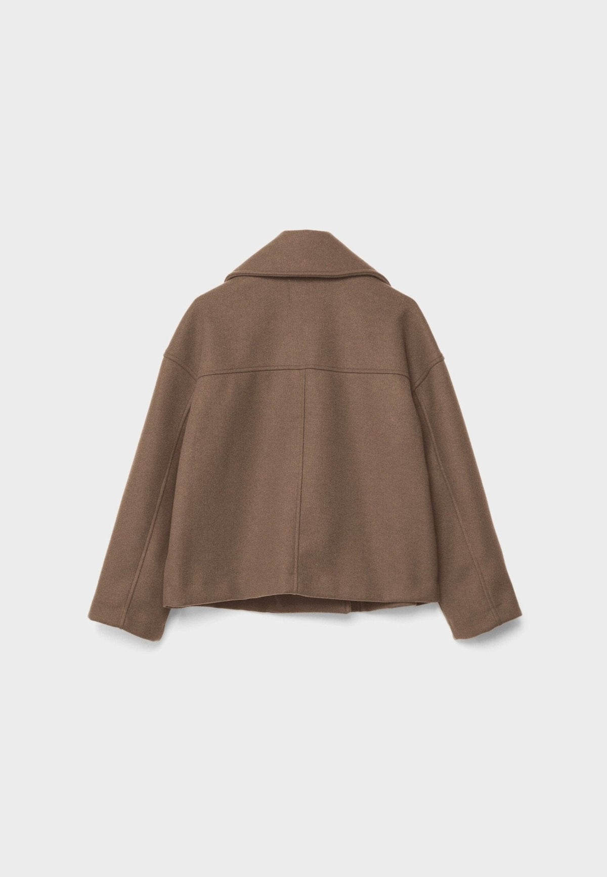 Manteau court croisé pour femme avec revers