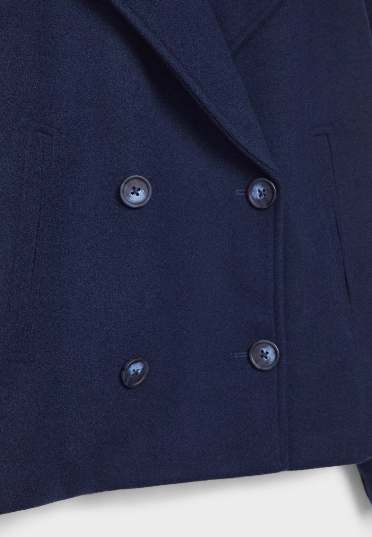 Manteau court croisé pour femme avec revers