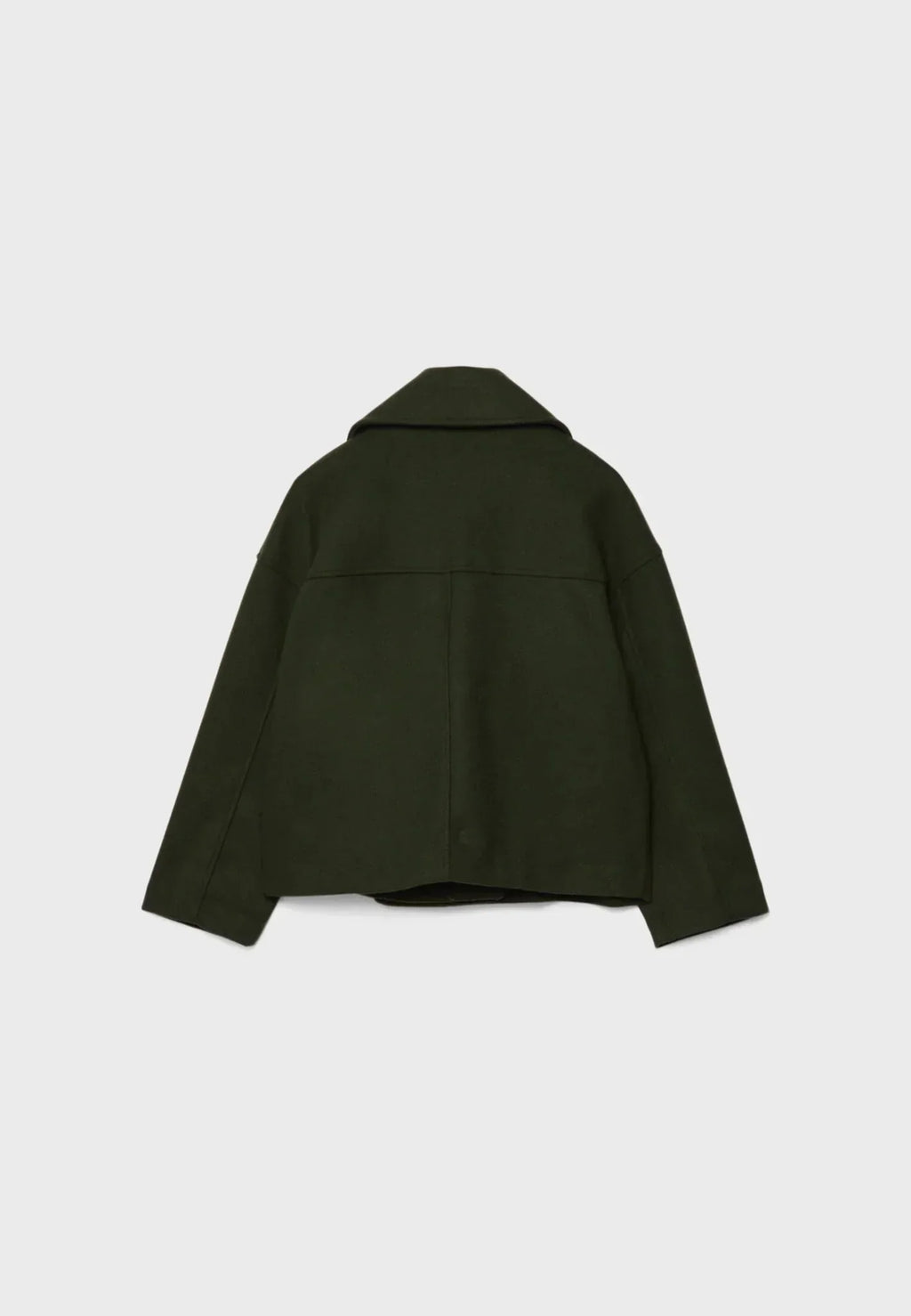 Manteau court croisé pour femme avec revers